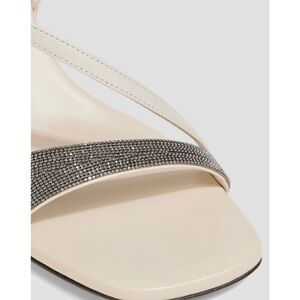 Brunello Cucinelli Cream Heels with Silver Detail